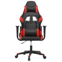 Produktbild för Gamingstol svart och röd konstläder