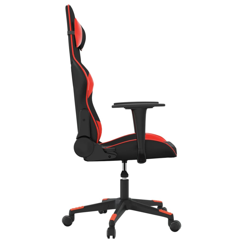 Produktbild för Gamingstol svart och röd konstläder
