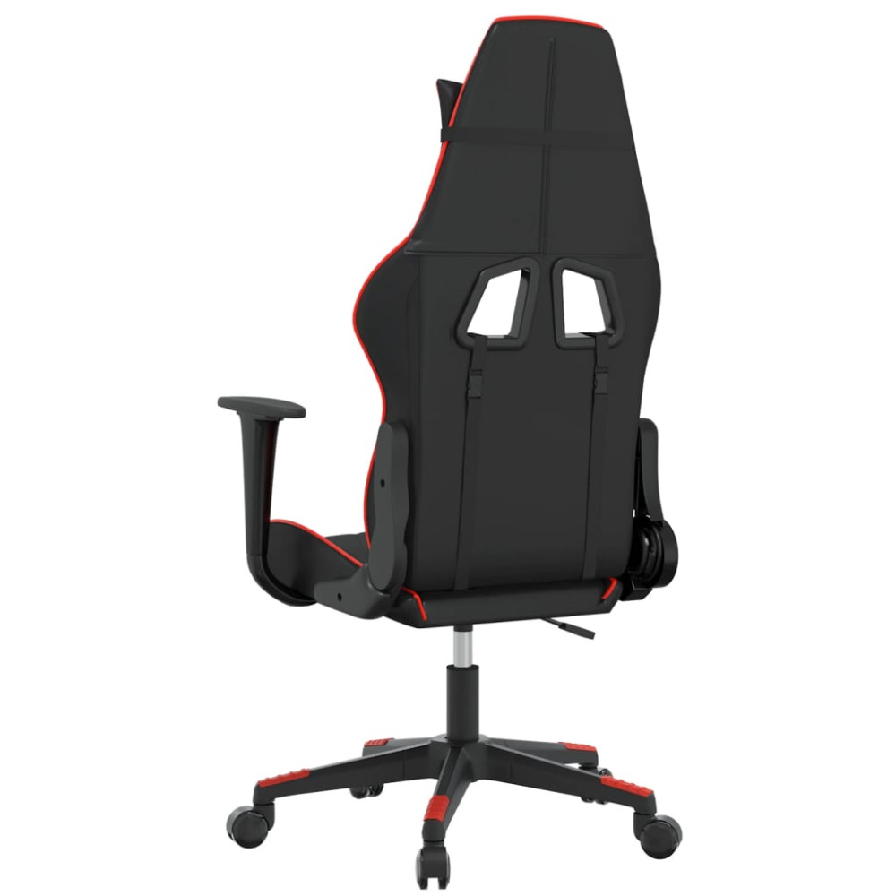 Produktbild för Gamingstol svart och röd konstläder