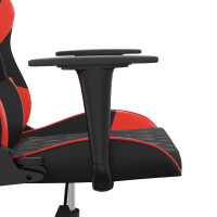 Produktbild för Gamingstol svart och röd konstläder