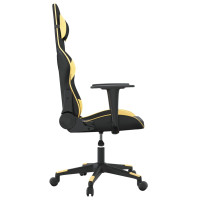 Produktbild för Gamingstol svart och guld konstläder