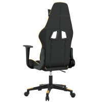 Produktbild för Gamingstol svart och guld konstläder