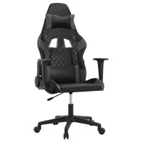 Produktbild för Gamingstol svart och grå konstläder