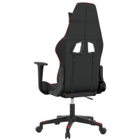 Produktbild för Gamingstol svart och vinröd konstläder