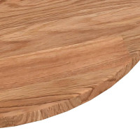 Produktbild för Rund bordsskiva ljusbrun Ø40x1,5 cm behandlad massiv ek