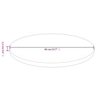 Produktbild för Rund bordsskiva ljusbrun Ø40x1,5 cm behandlad massiv ek