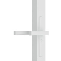 Miniatyr av produktbild för Innerdörr 83x201,5 cm vit ESG-glas och aluminium