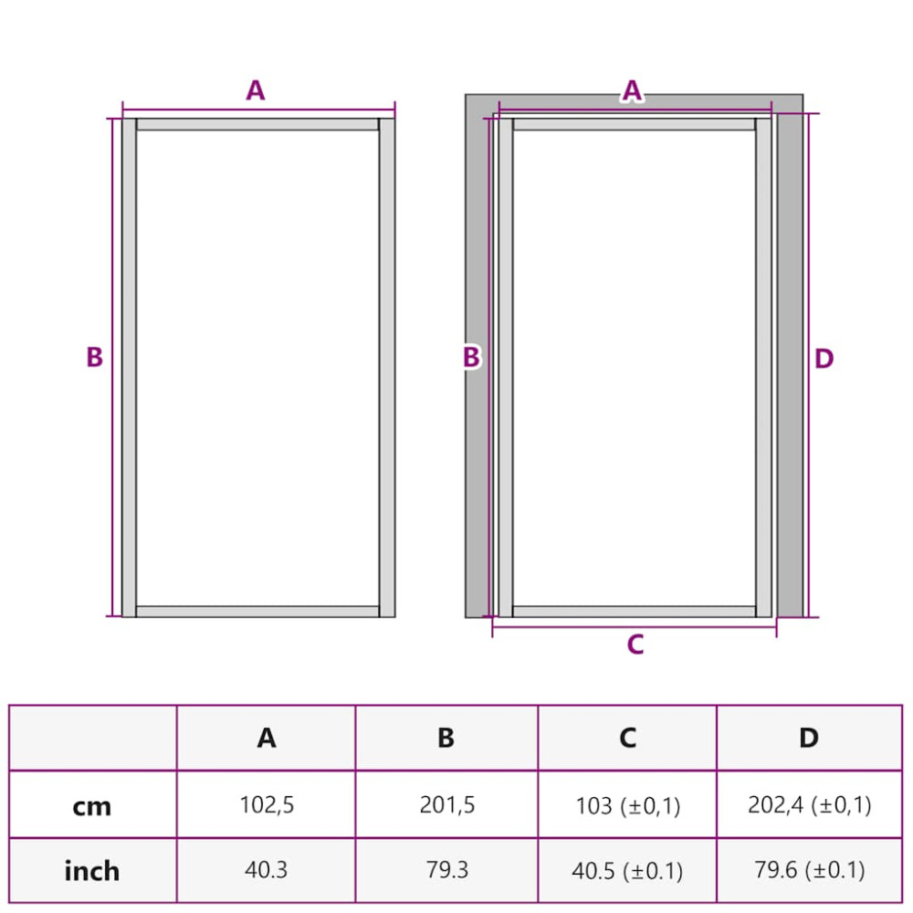 Produktbild för Innerdörr 102,5x201,5 cm vit matt glas och aluminium