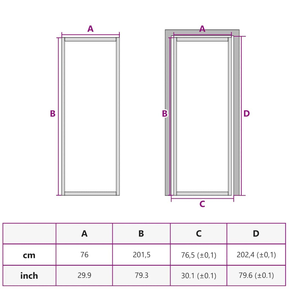 Produktbild för Innerdörr 76x201,5 cm vit matt glas och aluminium