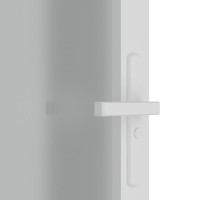 Produktbild för Innerdörr 83x201,5 cm vit matt glas och aluminium