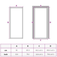 Produktbild för Innerdörr 83x201,5 cm vit matt glas och aluminium