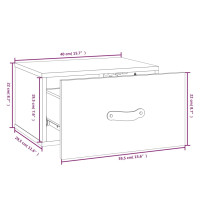 Produktbild för Väggmonterade sängbord Honungsbrun 40x29,5x22 cm