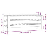 Produktbild för Vinställ 109,5x30x42 cm massiv furu