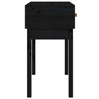Produktbild för Konsolbord svart 76,5x40x75 cm massiv furu