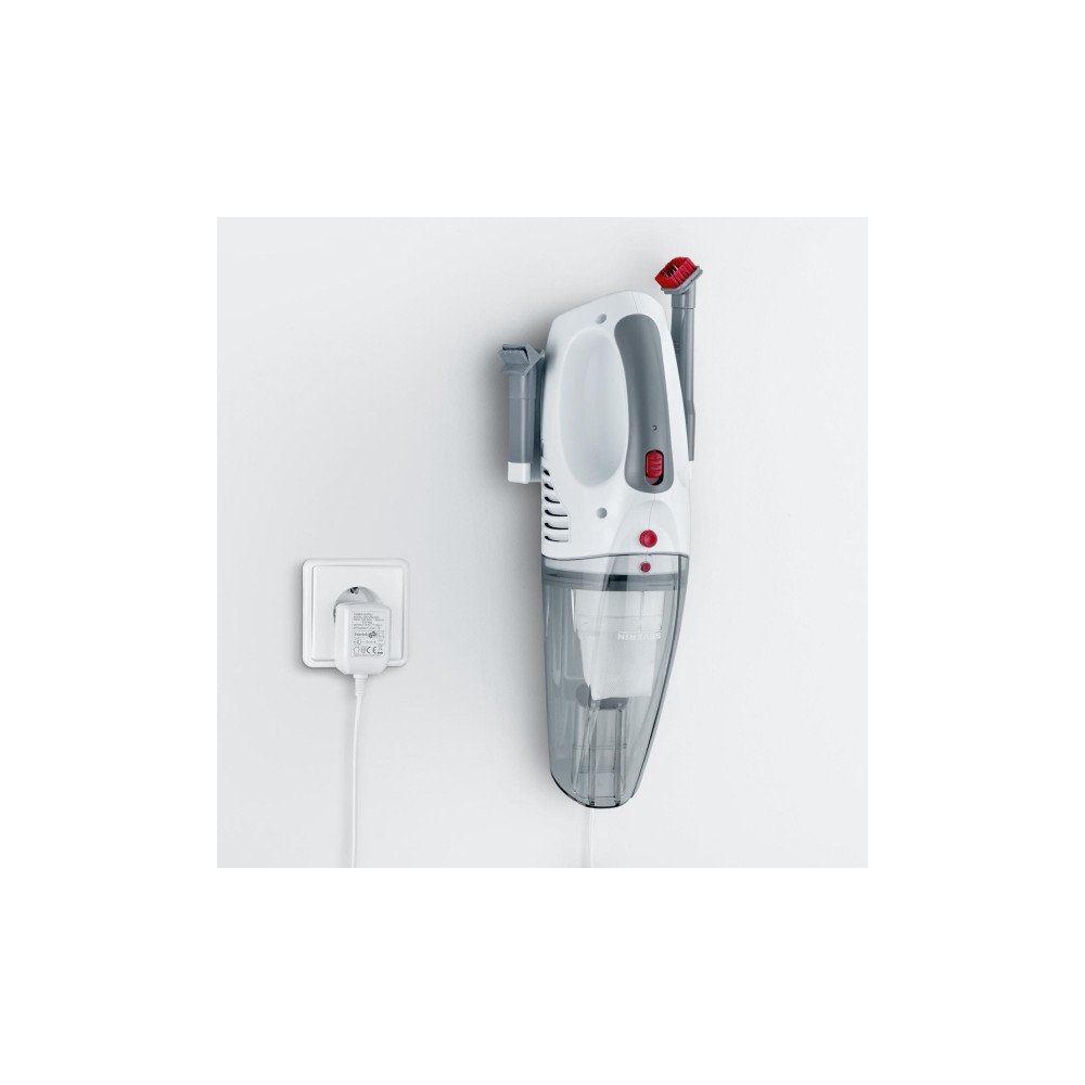 Produktbild för SEVERIN S'POWER home & car Li 20 HV 7144 - dammsugare - handhållen - snövit/granatröd