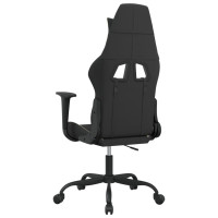 Produktbild för Gamingstol svart och gräddvit tyg