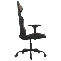 Produktbild för Gamingstol svart och taupe tyg