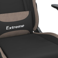 Produktbild för Gamingstol svart och taupe tyg