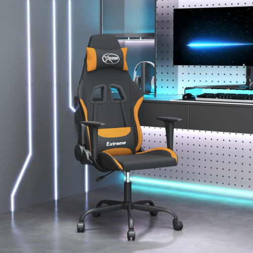 vidaXL Gamingstol svart och orange tyg