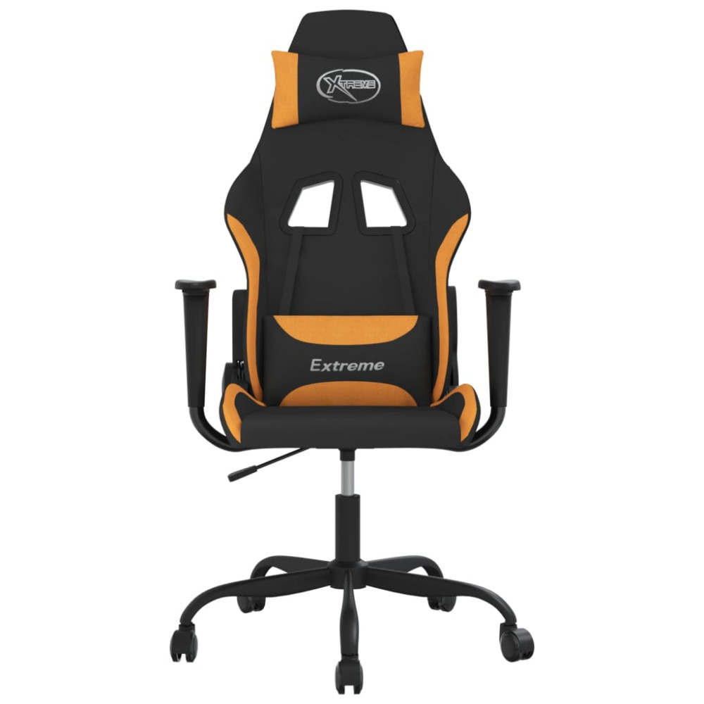 Produktbild för Gamingstol svart och orange tyg