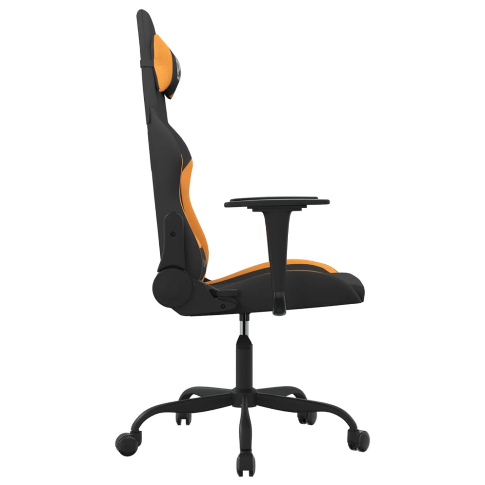 Produktbild för Gamingstol svart och orange tyg