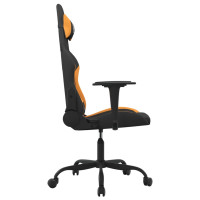 Produktbild för Gamingstol svart och orange tyg