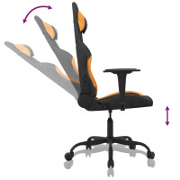 Produktbild för Gamingstol svart och orange tyg