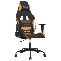 Produktbild för Gamingstol svart och orange tyg