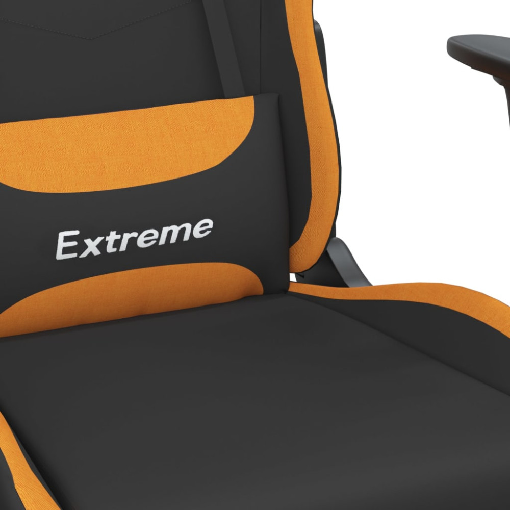 Produktbild för Gamingstol svart och orange tyg