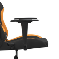 Produktbild för Gamingstol svart och orange tyg