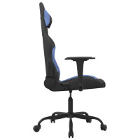 Produktbild för Gamingstol svart och blå tyg