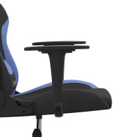 Produktbild för Gamingstol svart och blå tyg