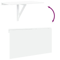 Produktbild för Väggbord vit högglans 100x60x56 cm konstruerat trä