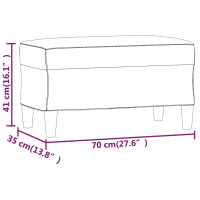Miniatyr av produktbild för Bänk mörkgrå 70x35x41 cm tyg