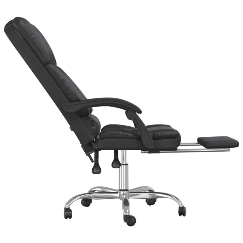 Produktbild för Kontorsstol med massage svart konstläder