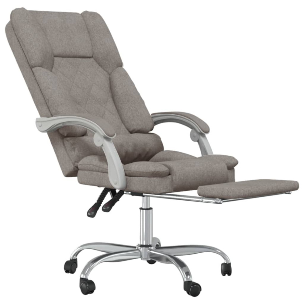 Produktbild för Kontorsstol med massage taupe tyg