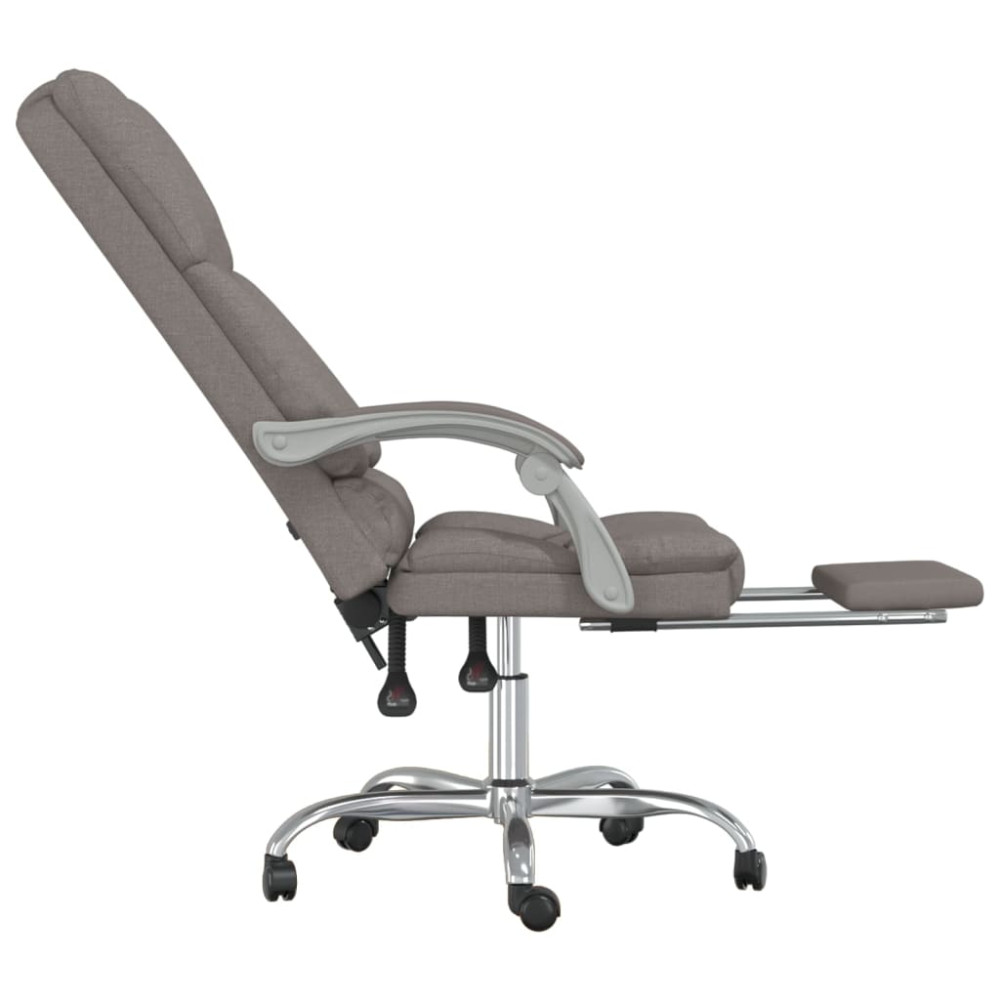 Produktbild för Kontorsstol med massage taupe tyg