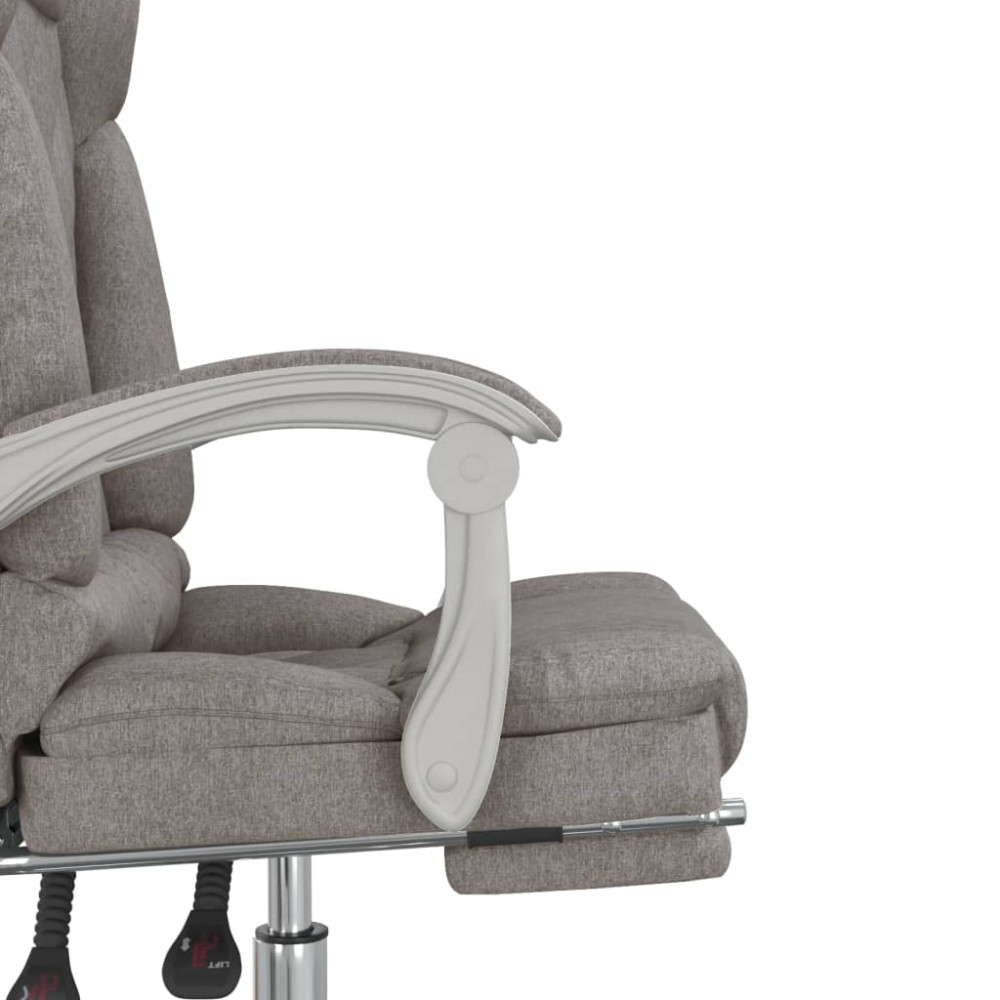 Produktbild för Kontorsstol med massage taupe tyg