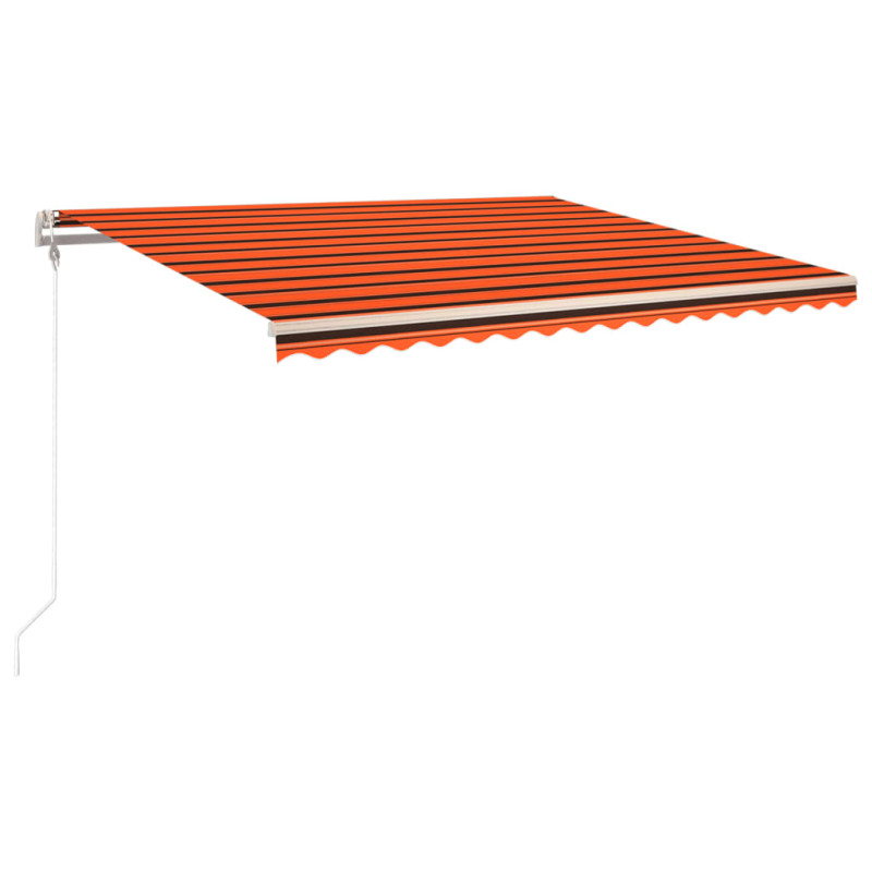 Produktbild för Markis automatisk 400x350 cm orange och brun