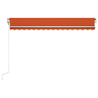 Miniatyr av produktbild för Markis automatiskt infällbar 450x350 cm orange och brun