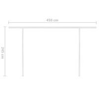 Produktbild för Markis manuellt infällbar med LED 4x3,5 m orange och brun