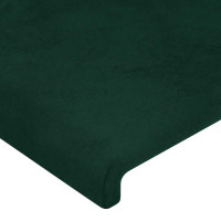 Produktbild för Sänggavel mörkgrön 160x5x118/128 cm sammet