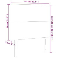 Produktbild för Huvudgavlar 2 st grå 100x5x78/88 cm konstläder