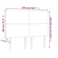 Produktbild för Huvudgavlar 4 st cappuccino 72x5x78/88 cm konstläder