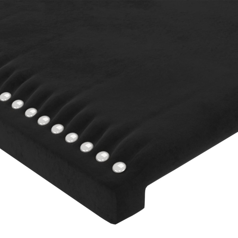 Produktbild för Huvudgavlar 2 st svart 90x5x78/88 cm sammet