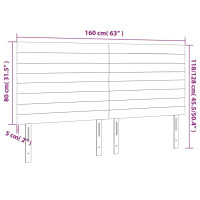 Produktbild för Huvudgavlar 4 st mörkgrå 80x5x78/88 cm sammet