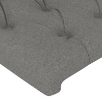 Produktbild för Sänggavel mörkgrå 180x7x118/128 cm tyg
