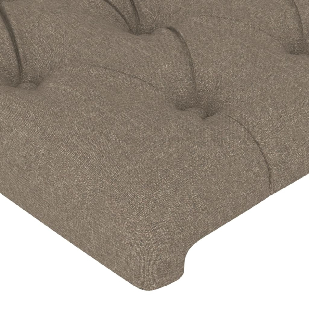 Produktbild för Sänggavel taupe 200x7x118/128 cm tyg
