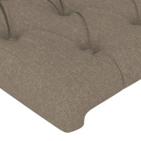 Produktbild för Sänggavel taupe 200x7x118/128 cm tyg