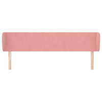 Produktbild för Sänggavel med kanter rosa 183x23x78/88 cm sammet